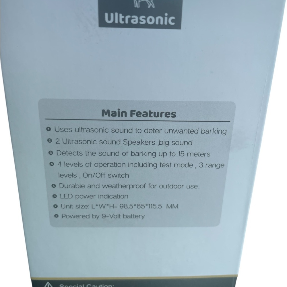 SOLD:
Ultrasonic Dog Bark Control Device – New in Box - Picture 3 of 4
